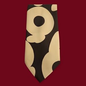ITALIAN SILK HOUSE Black & White Abstract Mod Tie